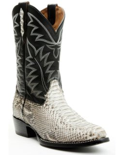 New Arrivals Cody James Men's Exotic Python Western Boots - Medium Toe | Black