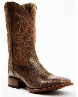 New Arrivals Cody James Men's Cobra Brown Exotic Western Boots - Broad Square Toe | Brown
