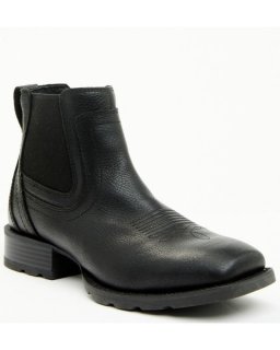 New Arrivals Cody James Men's Ranger Chelsea Boots - Broad Square Toe | Black