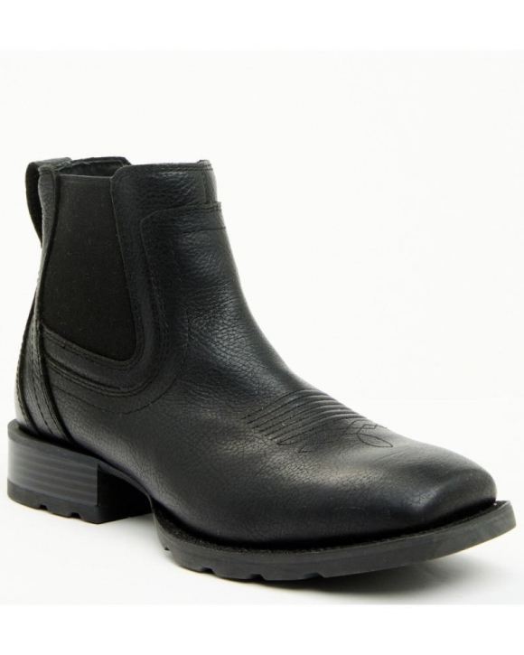 New Arrivals Cody James Men's Ranger Chelsea Boots - Broad Square Toe | Black