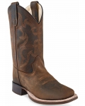 New Arrivals Cody James Boys' Nash Distressed Western Boots - Broad Square Toe | Brown