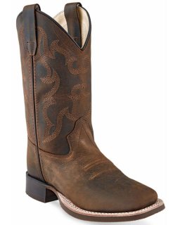 New Arrivals Cody James Boys' Nash Distressed Western Boots - Broad Square Toe | Brown