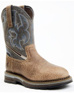 New Arrivals Cody James Men's Disruptor Tyche Eccentric Soft Pull On Work Boots - Soft Toe | Grey