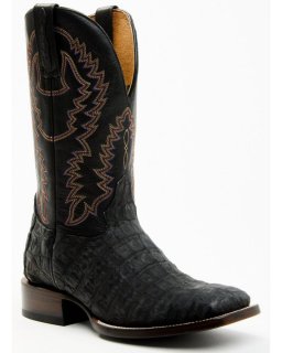 New Arrivals Cody James Men's Exotic Caiman Belly Western Boots - Broad Square Toe | Black