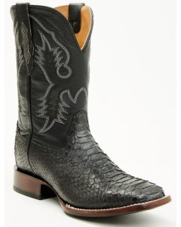 New Arrivals Cody James Men's Exotic Python Western Boots - Broad Square Toe | Grey