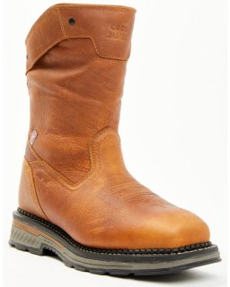 New Arrivals Cody James Men's 11" Waterproof Insulated Pull-On Work Boots - Composite Toe | Medium Brown