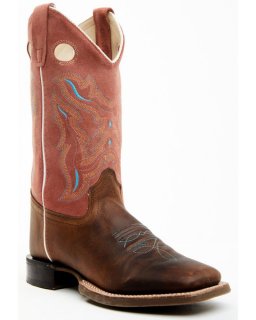 New Arrivals Cody James Boys' Inlay Western Boots - Broad Square Toe | Brown
