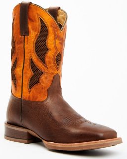 New Arrivals Cody James Men's Xtreme Xero Gravity Western Performance Boots - Broad Square Toe | Orange