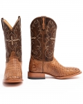 New Arrivals Cody James Men's Burnished Caiman Exotic Boots - Wide Square Toe | Brown
