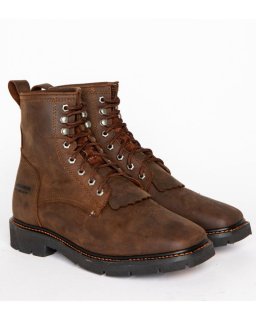 New Arrivals Cody James Men's Waterproof Lace-Up Western Work Boots | Brown
