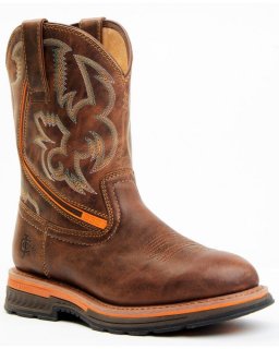 New Arrivals Cody James Men's Disruptor Tyche Chill Zone Soft Pull On Work Boots - Soft Toe | Brown