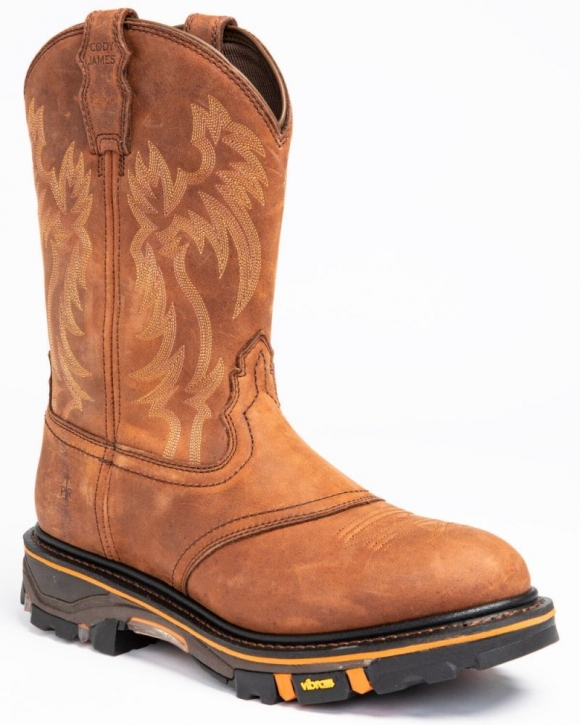 New Arrivals Cody James Men's 11" Decimator Western Work Boots - Soft Toe | Brown