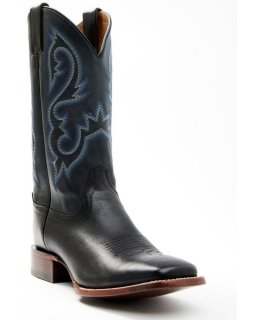 New Arrivals Cody James Men's Embroidered Western Boots - Broad Square Toe | Navy