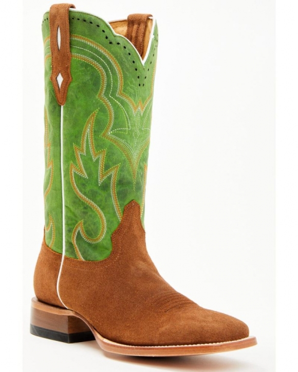 New Arrivals Cody James Men's Tomahawk Roughout Tall Western Boots - Broad Square Toe | Green