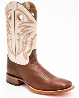 New Arrivals Cody James Men's Leather Western Boots - Broad Square Toe | Brown