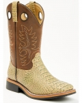 New Arrivals Cody James Little Boys' Gator Print Western Boots - Broad Square Toe | Brown