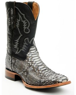 New Arrivals Cody James Men's Exotic Python Nevado Western Boots - Broad Square Toe | Black