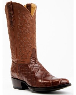 New Arrivals Cody James Men's Exotic American Alligator Western Boots - Round Toe | Lt Brown