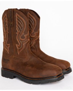 New Arrivals Cody James Men's Waterproof Composite Toe Pull On Work Boots | Brown