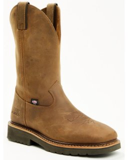 New Arrivals Cody James Men's Pull-On Work Boots - Soft Toe | Brown