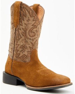 New Arrivals Cody James Men's Badge Xero Gravity Roughout Western Boots - Broad Square Toe | Brown