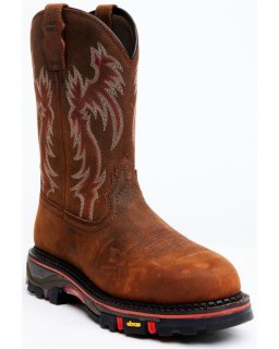 New Arrivals Cody James Men's Decimator Dirty Dog Pull On Work Boots - Composite Toe | Brown