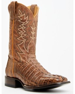 New Arrivals Cody James Men's Exotic Caiman Tail Western Boots - Broad Square Toe | Brown