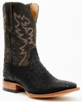 New Arrivals Cody James Men's Exotic Caiman Belly Western Boots - Broad Square Toe | Black