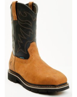New Arrivals Cody James Men's 11" Pull-On Waterproof Work Boots - Composite Toe | Brown