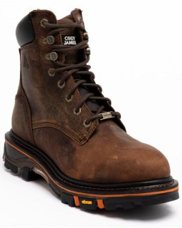 New Arrivals Cody James Men's 8" Decimator Work Boots - Nano Composite Toe | Brown