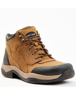 New Arrivals Cody James Men's Endurance Soft Song Shin Buff Lace-Up Work Boots - Soft Toe | Tan