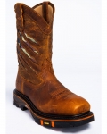New Arrivals Cody James Men's Flag Western Work Boots - Nano Composite Toe | Brown