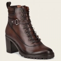 Cuadra Women's High Heel Urban Brown Leather Bootie
