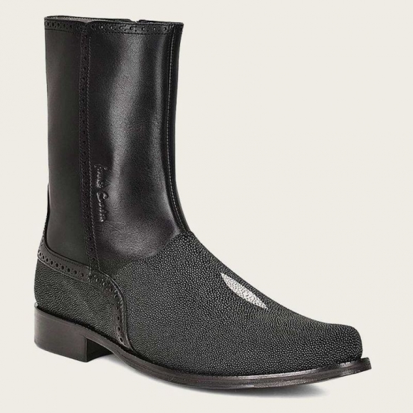 Cuadra Men's Black Stingray Exotic Leather Boot