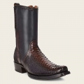 Cuadra Men's Handcrafted Black Exotic Leather Boot