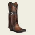 Cuadra Women's Brown Fringed Cowboy Boot