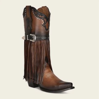 Cuadra Women's Brown Fringed Cowboy Boot