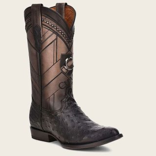 Cuadra Men's Engraved Ostrich Leather Western Boot