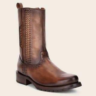 Cuadra Men's Handwoven Honey Leather Boot