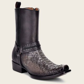 Cuadra Men's Handwoven Grey Leather Boot