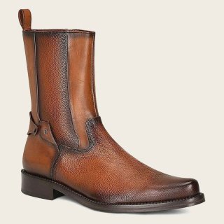 Cuadra Men's Hand-Painted Honey Deer Leather Boot