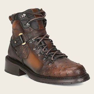 Cuadra Men's Urban Brown Ostrich Leather Boot