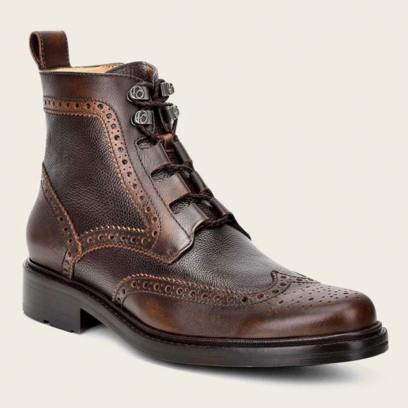 Cuadra Men's Hand-Painted Brown Bi Tone Leather Boot