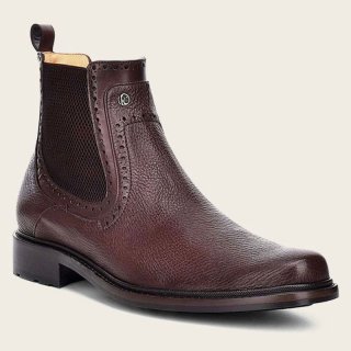 Cuadra Men's Black Deer Minimalistic Bootie-Deer - Brown