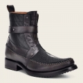 Cuadra Men's Handwoven Black Leather Boot