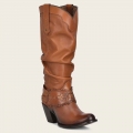 Cuadra Women's Engraved Honey Leather Tall Boot