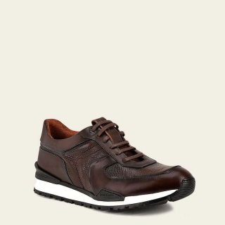 Cuadra Men's Brown Deer Leather Sneaker