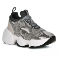Cuadra Women's Genuine Python Grey Leather Sneakers