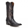 Cuadra Men's Engraved Black Cayman Leather Boot