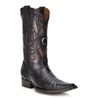 Cuadra Men's Engraved Black Cayman Leather Boot